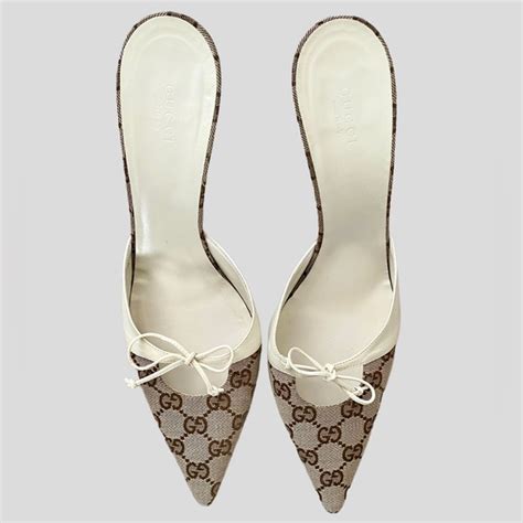 vintage gucci monogram heels|Gucci Monogram Heels .